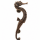 RIGHT FACE Massive Seahorse Door Handle 18.5 Inch 47cm Solid Brass Pull, Vintage Coastal Nautical Door Grab, Heavy Antique Brass Hardware