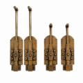 4 Solid Brass French Flush Slide Bolts Set – 2 Large 11 & 2 Small 6 Antique Style Door & Furniture Bolts