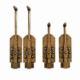 4 Solid Brass French Flush Slide Bolts Set – 2 Large 11 & 2 Small 6 Antique Style Door & Furniture Bolts