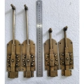 4 Solid Brass French Flush Slide Bolts Set – 2 Large 11 & 2 Small 6 Antique Style Door & Furniture Bolts