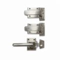 Large Ice Box Catch & 2 Hinges Solid Brass 8" Antique Style 3/4" Offset Rebated Hardware