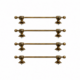 Set of 4 Solid Brass Fist Hand Towel Rails 15 Star Back Plate Vintage Antique Bathroom Towel Holders
