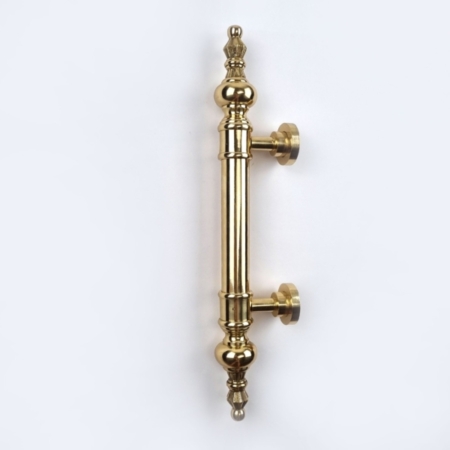 Large Solid Brass Door Pull Handle 16" Vintage Old Style Grab Handle Hidden Fix Brass Hardware