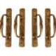 2 Pair 4 of Narrow 1.1/2" Barn Door Handles, Solid Brass, 12 Inch (30 cm), Heavy Plain Pull Handles, Vintage Rustic Style PUB BARN BAR