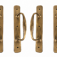 2 Pair 4 of Narrow Barn Door Handles, Solid Brass, 12 Inch (30 cm), Heavy Plain Pull Handles, Vintage Rustic Style PUB BARN BAR