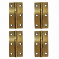 4 Small Vintage Old-Aged Style Solid Brass Hinges – Heavy Door & Box Hinges – 130 mm x 85 mm