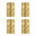 4 Small Vintage Old-Aged Style Solid Brass Hinges – Heavy Door & Box Hinges – 130 mm x 85 mm