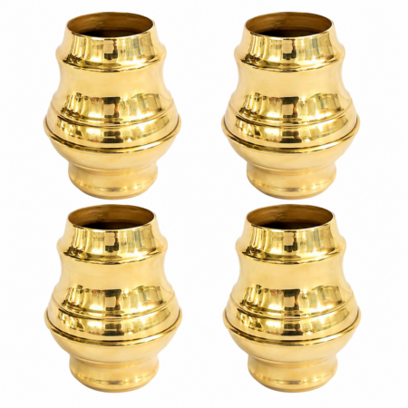 8 x Small 5" Vintage Solid Brass Hinges – Antique Old Style – Heavy Door Box Restoration