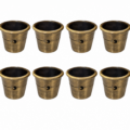 8 x Medium Solid Brass Bucket Cup Castors – 2" / 5cm Round Sabot Leg Covers