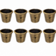 8 x Medium Solid Brass Bucket Cup Castors – 2" / 5cm Round Sabot Leg Covers
