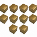 10 PIECES SOLID BRASS hollow CUBE BULLION BOXES – 6cm x 6cm – HANDMADE