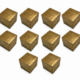 10 PIECES SOLID BRASS hollow CUBE BULLION BOXES – 6cm x 6cm – HANDMADE