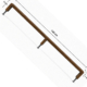 Solid brass 140cm 55.1 Extra Long Cabinet Door Pull – 3-Leg Design