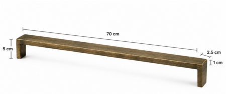 Solid brass 70cm / 27.1/2" Long Cabinet Door Pull – 2-Leg Design