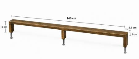 Solid brass 140cm 55.1 Extra Long Cabinet Door Pull – 3-Leg Design (2)