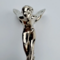 6½" Small Rolls Royce Style Flying Lady Car Mascot – Nickel Plated Brass