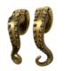 2 LARGE OCTOPUS BRASS DOOR PULL HANDLES 12 – LEFT & RIGHT – SOLID HOLLOW BRASS