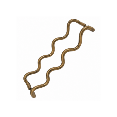 2 x Wavy 12 Solid Brass Cabinet Handles – Large Zig Zag D Pulls