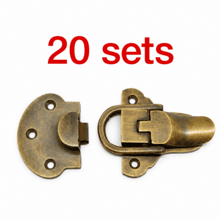 20 complete sets  vintage trunk catches – 3.14 85 mm – solid brass suitcase box hasp latch