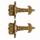 2 Small Hinges Vintage Aged Style Watson 45L Solid Brass Door Box Cabinet Restoration Heavy 5