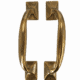 2 x SOLID BRASS DOOR HANDLE PULLS – 8" 21 cm old STYLE SLIDING DOOR BARN PUB