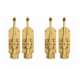 4 Solid Brass French Door Bolts – Heavy 6 Antique Style Slide Bolts – Vintage Cabinet & Door Hardware