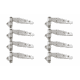 8 x Solid Brass Ice Box Hinges 4 Heavy Duty Offset 32 mm (1.14 inch ) Vintage Cast Antique Style